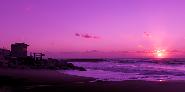 Foto de una playa al amanecer, hecha por Fernando Pérez